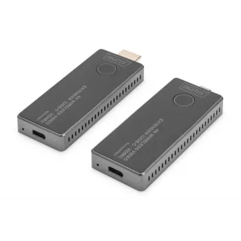 DIGITUS Bezprzewodowy zestaw przedłużacza AV 4K 30m USB-C - HDMI