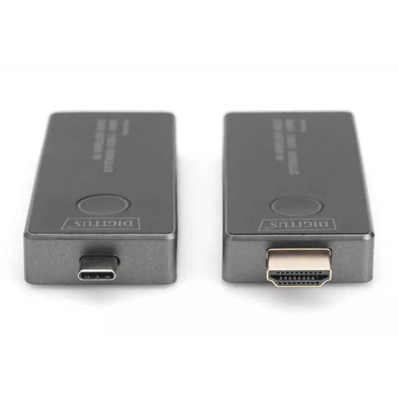 DIGITUS Bezprzewodowy zestaw przedłużacza AV 4K 30m USB-C - HDMI