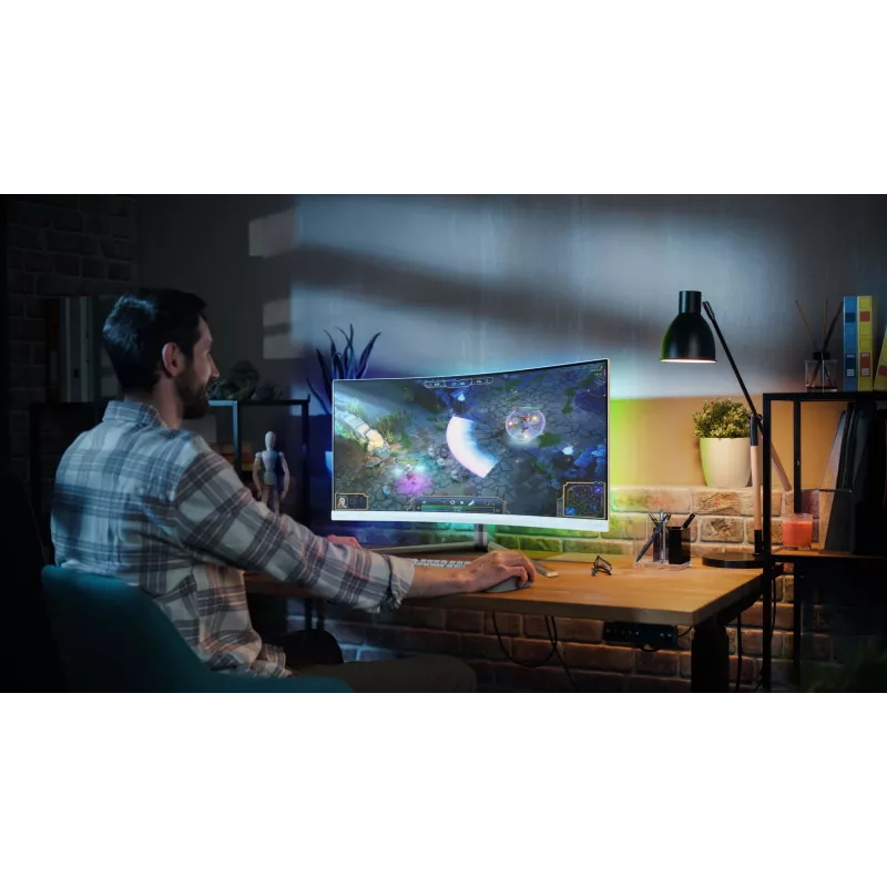 Philips Evnia 5000 34M2C5501A/00 monitor komputerowy 86,4 cm (34 cale) 3440 x 1440 pikseli Wide Quad HD LCD Biały
