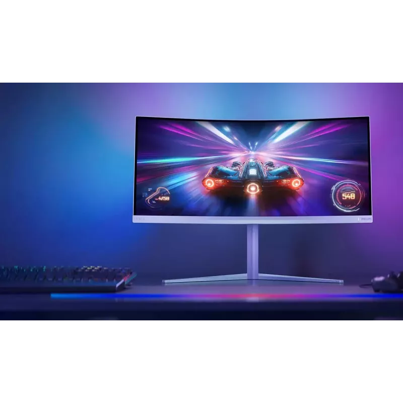 Philips Evnia 5000 34M2C5501A/00 monitor komputerowy 86,4 cm (34 cale) 3440 x 1440 pikseli Wide Quad HD LCD Biały