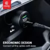 Ładowarka samochodowa Crong CRG-PWRC-USBC63-BLK Szybkie ładowanie smartfona i smartwatcha