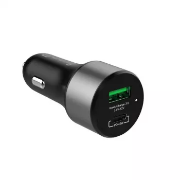 Ładowarka samochodowa Crong CRG-PWRC-USBC63-BLK Szybkie ładowanie smartfona i smartwatcha