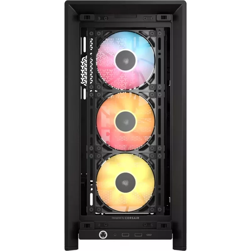 Obudowa PC CORSAIR FRAME 4000D RS ARGB Midi Tower Czarna — ATX/Micro-ATX/Mini-ITX, szkło hartowane, wentylatory ARGB, GPU do 370 mm