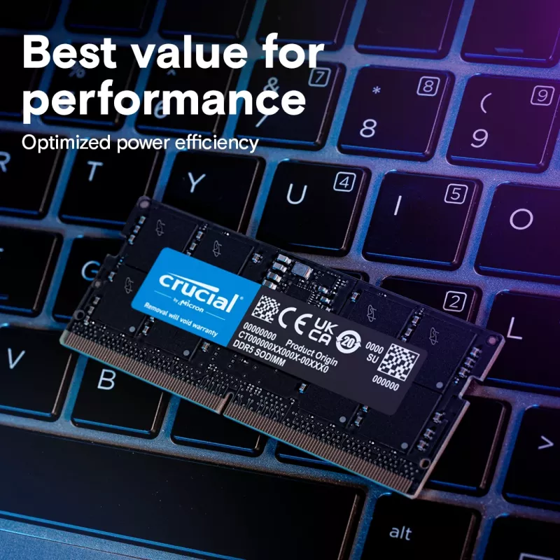 MICRON / CRUCIAL Notebook Memory - Crucial DDR5-5600 SODIMM - 128GB Kit (64GBx2)
