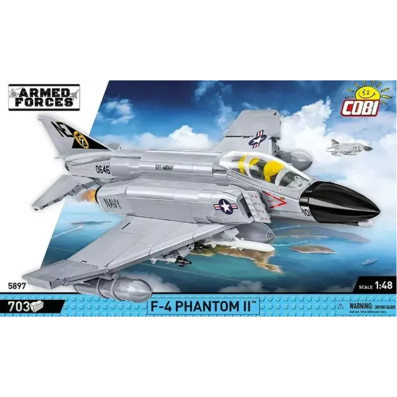 Klocki Cobi Armed Force F-4 Phantom II model zestaw konstrukcyjny 703 elementy