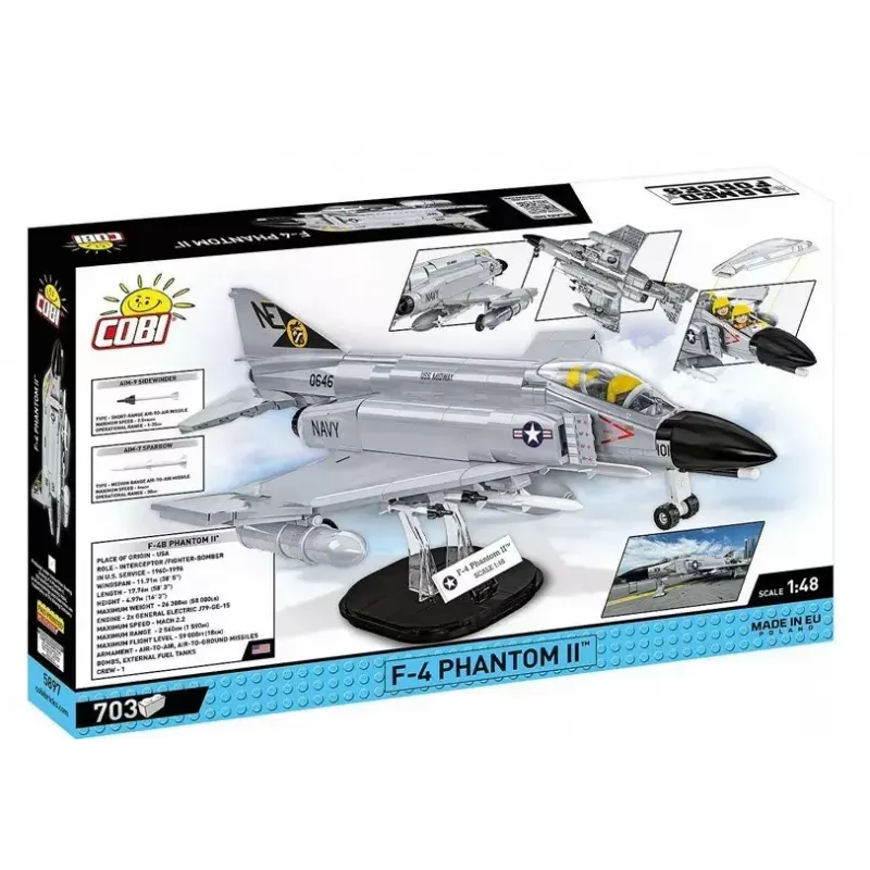 Klocki Cobi Armed Force F-4 Phantom II model zestaw konstrukcyjny 703 elementy