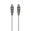 Kabel do ładowania i transmisji danych GEMBIRD Premium 100 W Type-C Power Delivery (PD), 1,5 m – szary