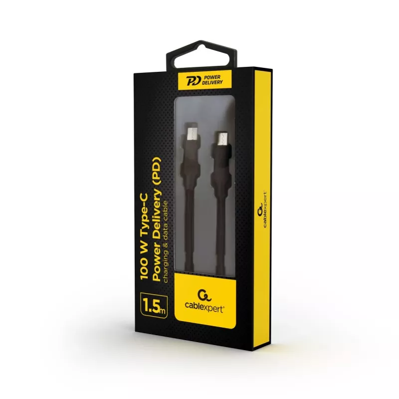 GEMBIRD USB Type-C Power Delivery (PD) 100W kabel do ładowania i transmisji danych, 1,5 m