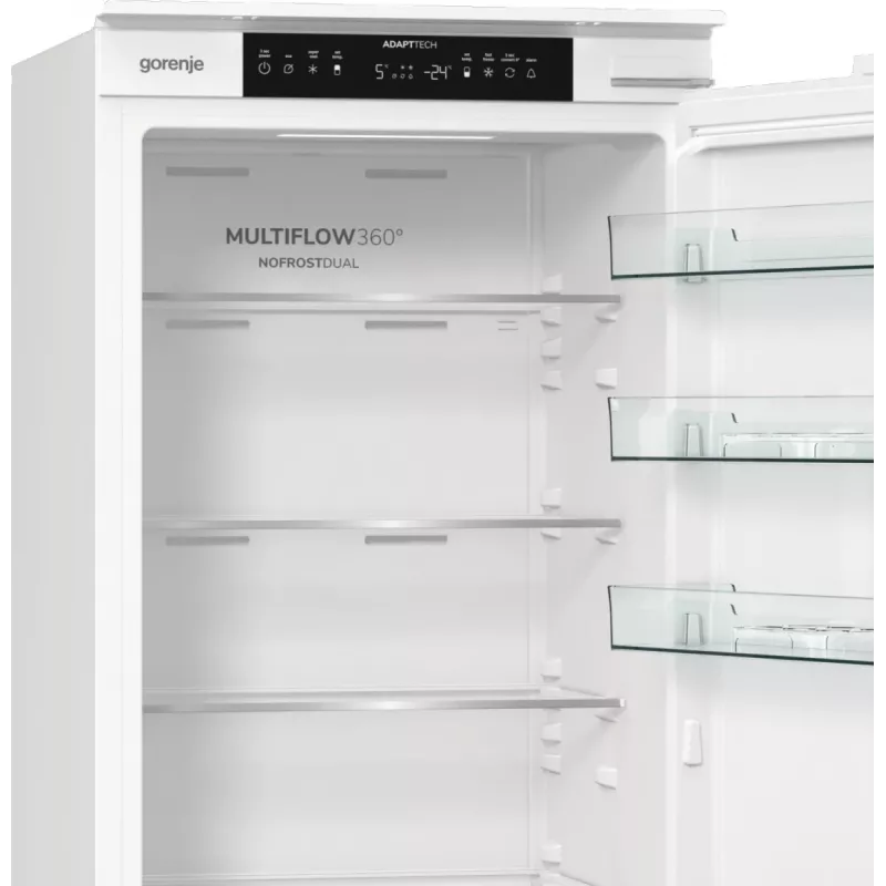 Gorenje Kombinowana lodówko-zamrażarka NRKI519E41 BK070, 284 L, SN-N, 6 kg/24h, E, komora Fresh Zone, Biała