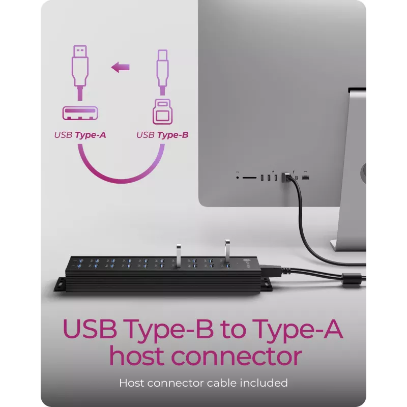 ICY BOX IB-HUB1720-U3 Czarny
