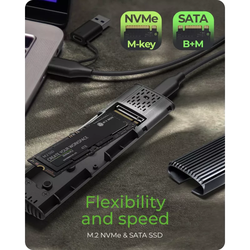 Obudowa SSD ICY BOX IB-1808MCT-CU31 Czarna M.2