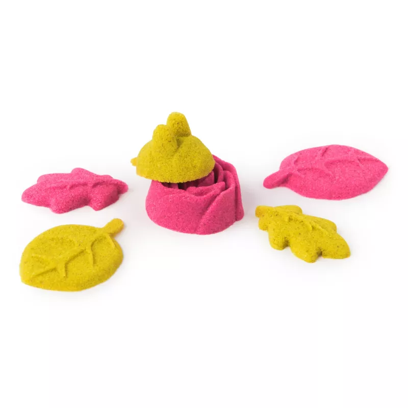 Kinetic Sand, SquishBlossom Kwitnący Kwiat, Zestaw na Wielkanocny Koszyczek, Zawiera 226 g Żółtego i Różowego Formowalnego Piasku Kinetic Sand, Doniczka i Formy, Zabawki Sensoryczne dla Dzieci