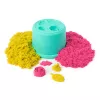 Kinetic Sand, SquishBlossom Kwitnący Kwiat, Zestaw na Wielkanocny Koszyczek, Zawiera 226 g Żółtego i Różowego Formowalnego Piasku Kinetic Sand, Doniczka i Formy, Zabawki Sensoryczne dla Dzieci