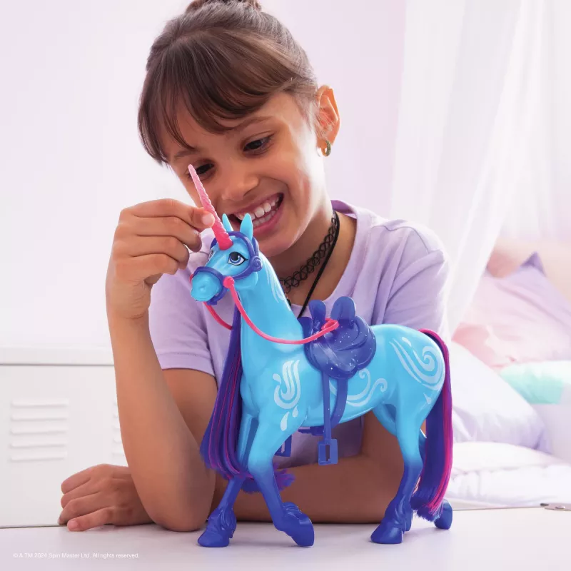 Unicorn Academy, River z 2 akcesoriami do jazdy, 11 inch, kompatybilny z Isabel, lalkami i zabawkami z jednorożcami dla dziewczynek od 4 lat