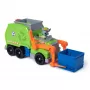 PAW Patrol: Ciężarówka Recyklingowa Crush N’ Roll z Figurką Rocky’ego i Przekształcającą się Zgniecioną Śmieciarką, Zabawki dla Chłopców i Dziewczynek od 3 lat