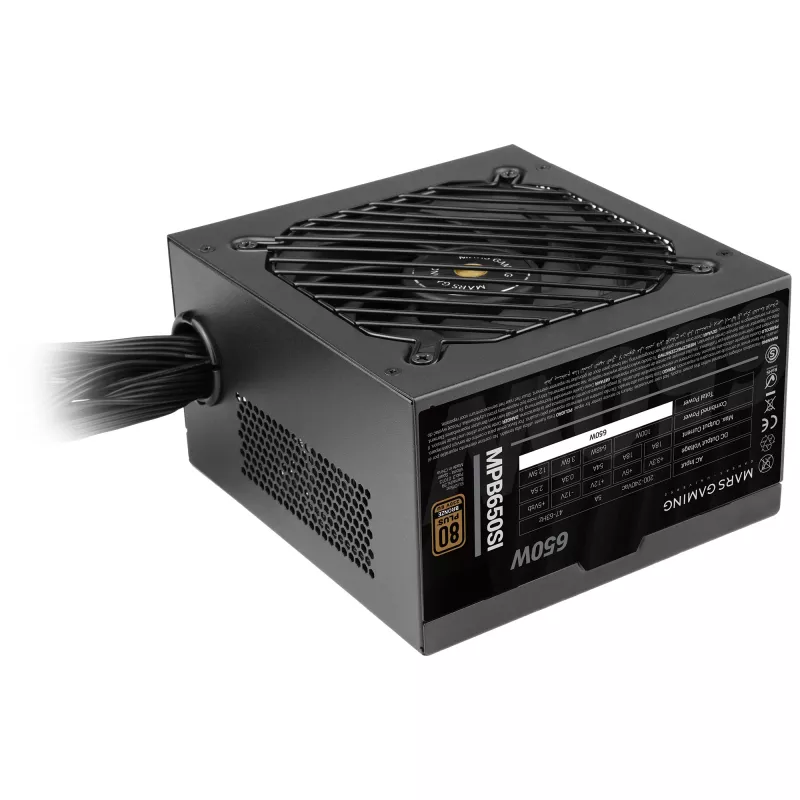 Mars Gaming MPB650SI zasilacz 650 W 24-pin ATX ATX Czarny
