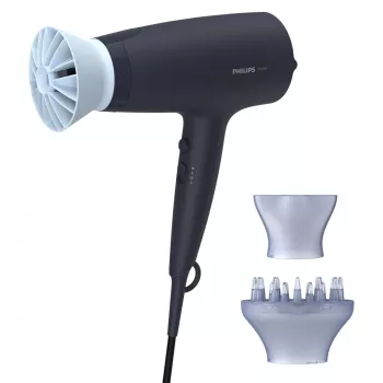 Suszarka do włosów Philips 3000 series 3000 BHD360/20, DC, granatowa, pętla do zawieszania, 1,8 m, 2100 W, 220-240 V