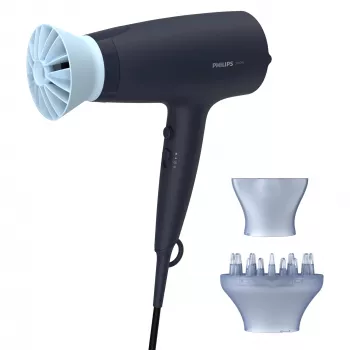 Suszarka do włosów Philips 3000 series 3000 BHD360/20, DC, granatowa, pętla do zawieszania, 1,8 m, 2100 W, 220-240 V