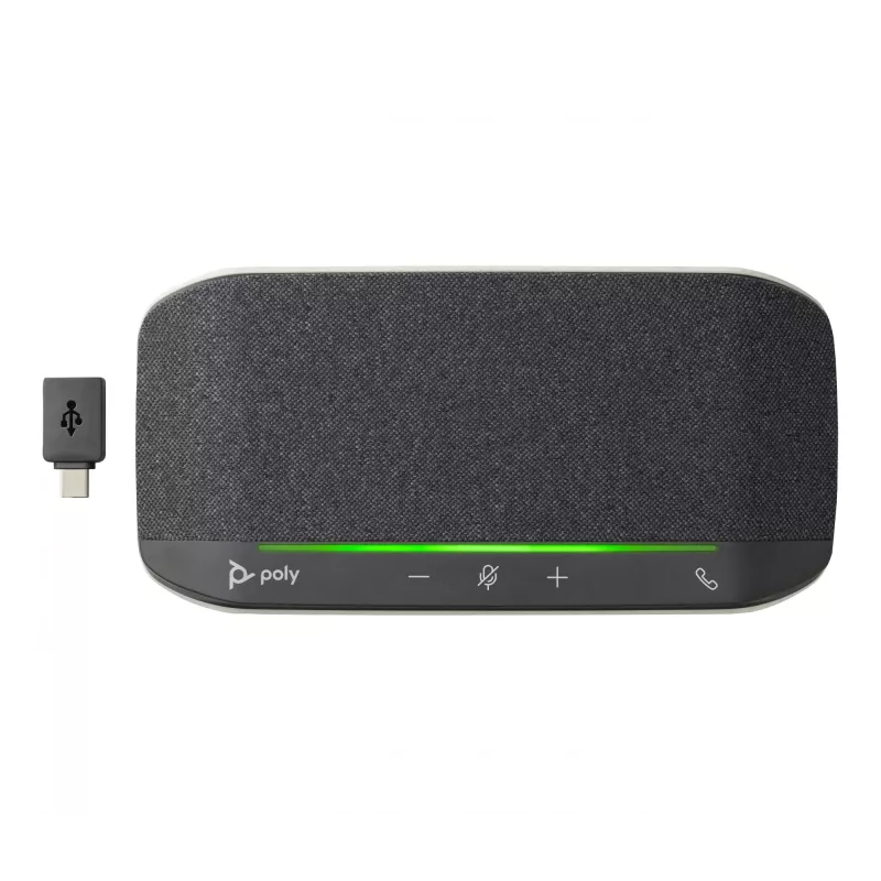 HP Poly Sync 10 USB-A USB-C głośnik konferencyjny, PC, srebrny, 0.715 m, IP64, Windows 10, Windows 11, MacOS