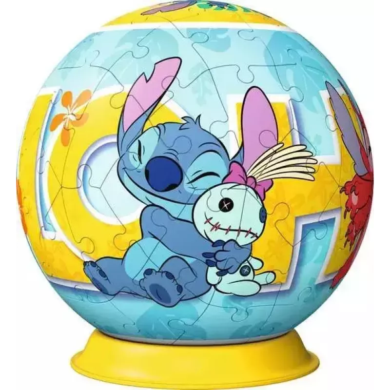 Ravensburger Puzzle 3D kula Disney Stitch, 72 elementy