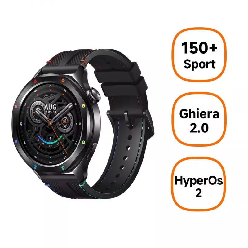 Smartwatch Xiaomi Watch S4 z wyświetlaczem AMOLED 1,43 cala, 466×466, 486 mAh, aluminiową kopertą, tekstylnym paskiem, czarny Multi