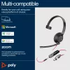 Zestaw słuchawkowy HP Poly Czarnywire 5210 monofoniczny USB-C + wtyczka 3,5 mm + adapter USB-C/A
