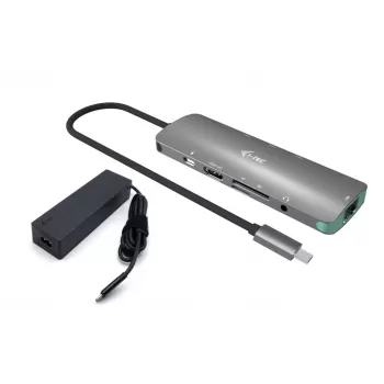 i-tec USB-C Metal Nano Stacja dokująca 4K HDMI LAN z zasilaniem Power Delivery 100W + Uniwersalna ładowarka 100W