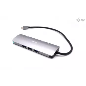 i-tec USB-C Metal Nano Stacja dokująca 4K HDMI LAN z zasilaniem Power Delivery 100W + Uniwersalna ładowarka 100W