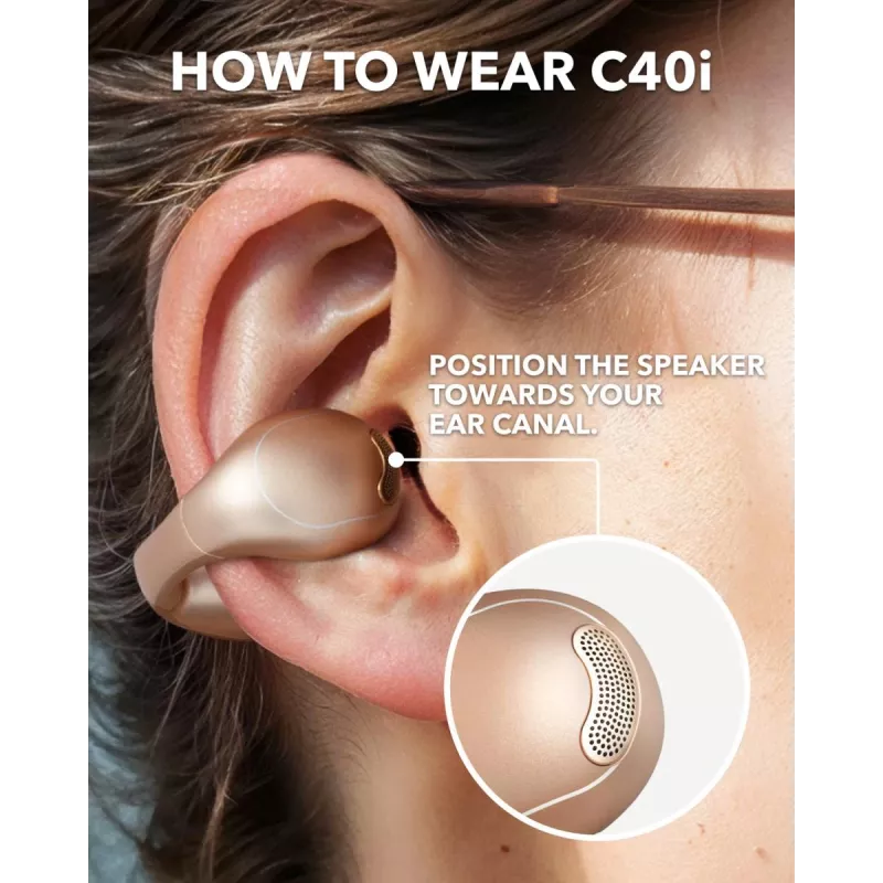 Anker Soundcore C40i bezprzewodowe słuchawki otwarte, Desert Bronze