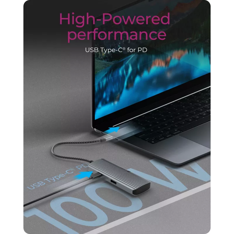ICY BOX IB-DK4022a-CPD Przewodowy USB 3.2 Gen 1 (3.1 Gen 1) Type-C Aluminium, Srebrny