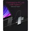 ICY BOX IB-DK4022a-CPD Przewodowy USB 3.2 Gen 1 (3.1 Gen 1) Type-C Aluminium, Srebrny