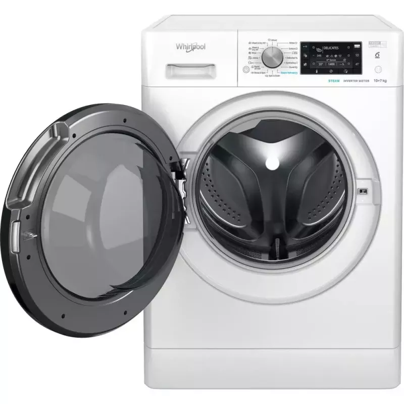 Whirlpool FFWDD1076258B pralko-suszarka Wolnostojący Ładowanie od przodu Biały