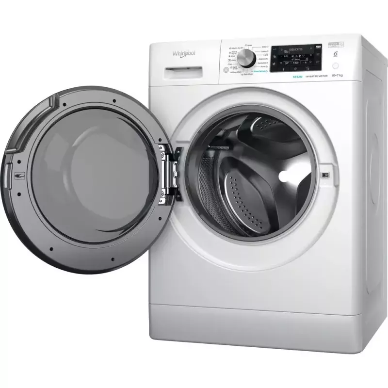 Whirlpool FFWDD1076258B pralko-suszarka Wolnostojący Ładowanie od przodu Biały
