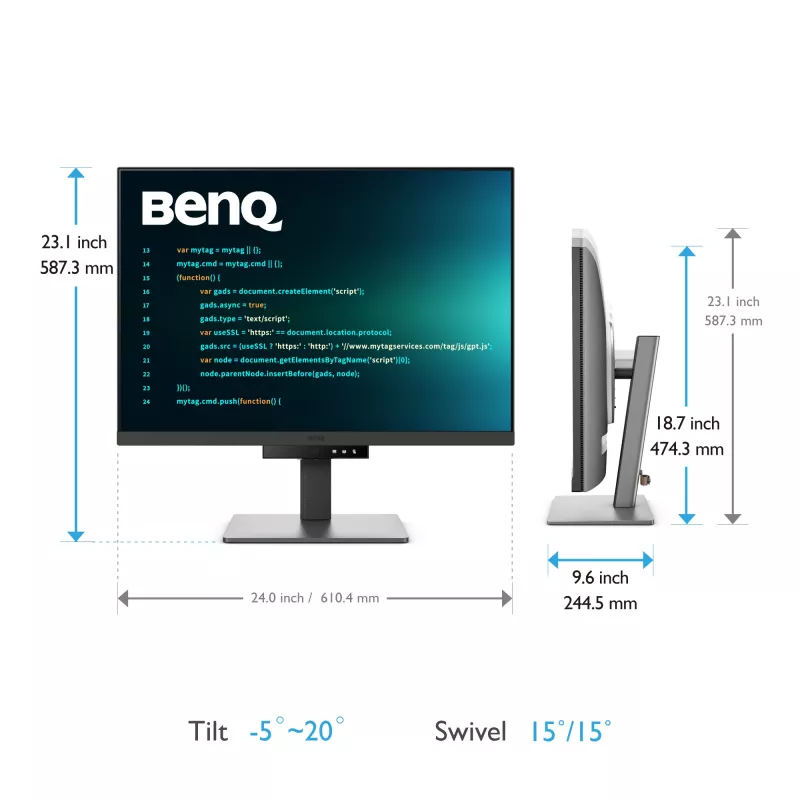Monitor komputerowy BenQ RD280U 71,6 cm (28,2 cala) 3840 x 2560 pikseli 4K Ultra HD Czarny