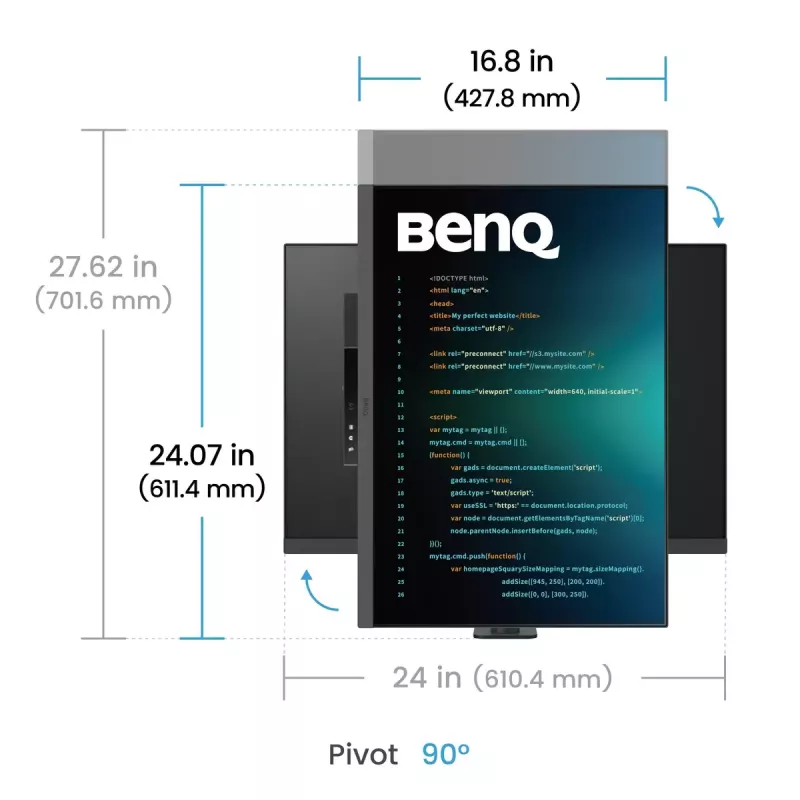 Monitor BenQ RD280UA 28,2 cala 4K Ultra HD IPS 3840 x 2560, 3:2, HDR10, 350 cd/m², USB‑C PD 90W, 5 ms