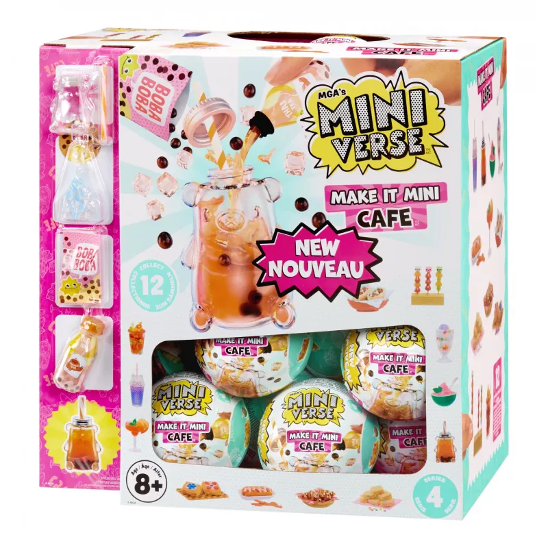 Miniverse Make It Mini Foods: Cafe in PDQ Series 4, 8 lat, Wielokolorowy, Plastik