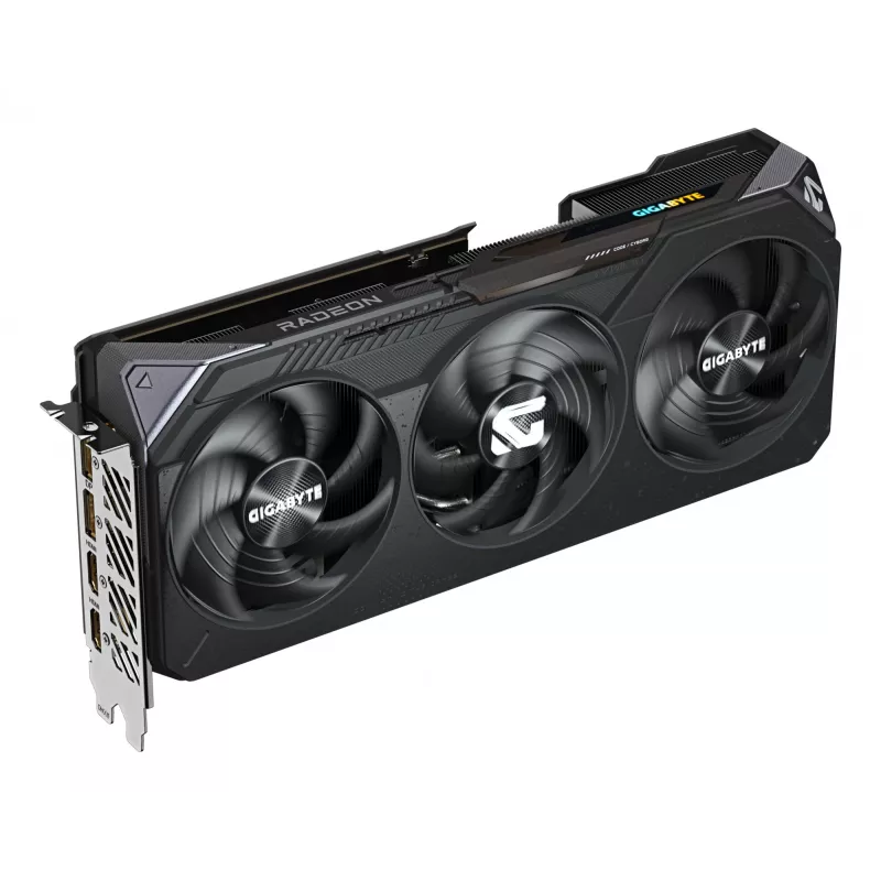 Karta graficzna GIGABYTE Radeon RX 9070 — 16 GB GDDR6, PCIe 5.0, 256-bit, taktowanie boost 2700 MHz, 2×HDMI 2.1b, 2×DP 2.1a, 3 wentylatory