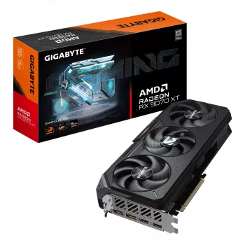 Karta graficzna GIGABYTE Radeon RX 9070 XT GAMING OC 16G – 16 GB GDDR6, 256-bit, PCI-E 5.0, taktowanie rdzenia 3060 MHz, 2 x DisplayPort, 2 x HDMI, GV-R9070XTGAMING OC-16GD