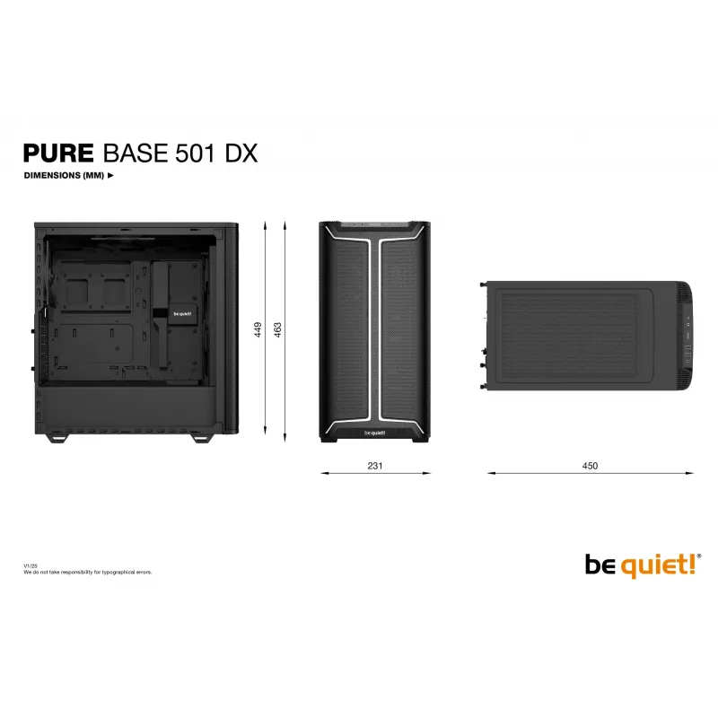 Obudowa PC be quiet! Pure Base 501 DX Czarny Midi Tower
