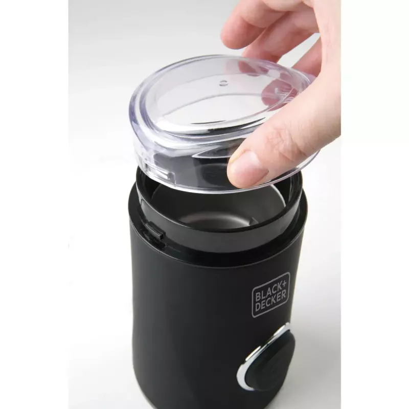 Młynek do kawy Czarny & Decker BXCG150E — 150 W, pojemność 50 g, ostrza ze stali nierdzewnej, sterowanie przyciskiem
