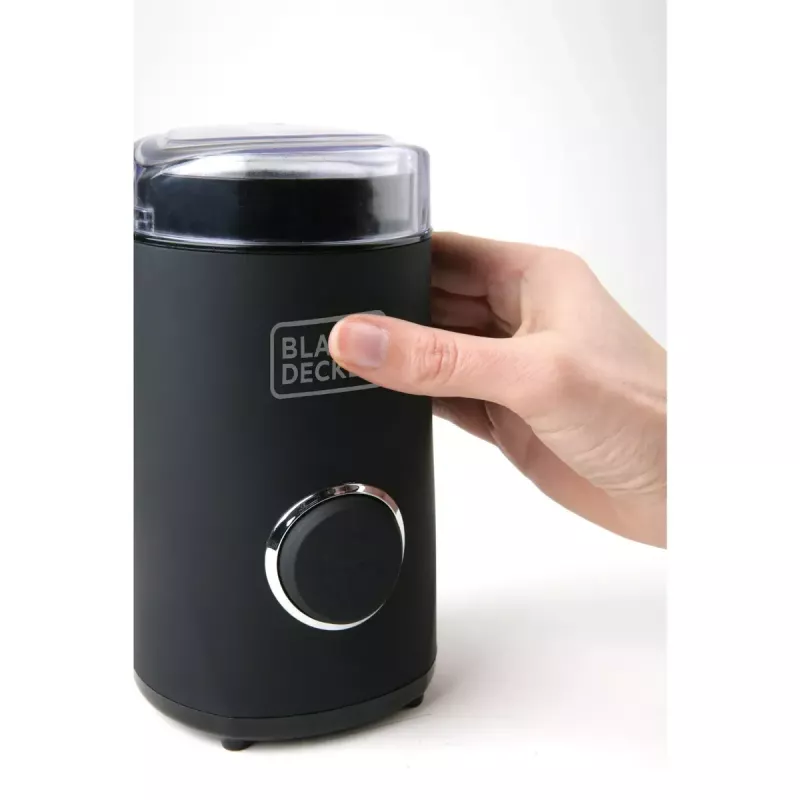 Młynek do kawy Czarny & Decker BXCG150E — 150 W, pojemność 50 g, ostrza ze stali nierdzewnej, sterowanie przyciskiem