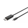 DIGITUS USB Type-C na DisplayPort dwukierunkowy, maks. rozdzielczość 8K 30 Hz, długość 2 m, czarny