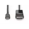 DIGITUS USB Type-C na DisplayPort dwukierunkowy, maks. rozdzielczość 8K 30 Hz, długość 2 m, czarny