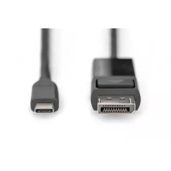 DIGITUS USB Type-C na DisplayPort dwukierunkowy, maks. rozdzielczość 8K 30 Hz, długość 2 m, czarny
