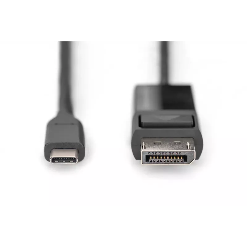 DIGITUS USB Type-C na DisplayPort dwukierunkowy, maks. rozdzielczość 8K 30 Hz, długość 2 m, czarny