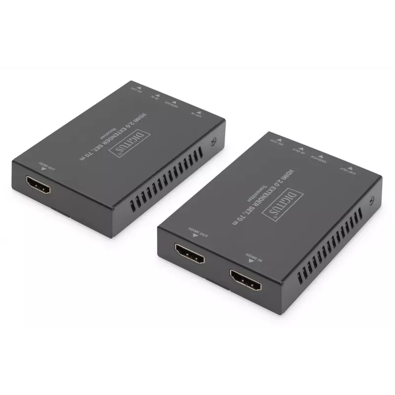 DIGITUS HDMI 2.0 Extender Set 70m 4K/60Hz 18 Gbps HDCP 2.2 HDR PoC