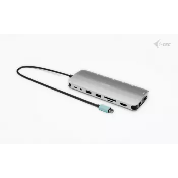 Metalowa stacja dokująca i-tec Metal USB-C Nano 3x Display Dock, 2x HDMI 1x USB-C wideo + Power Delivery 140 W