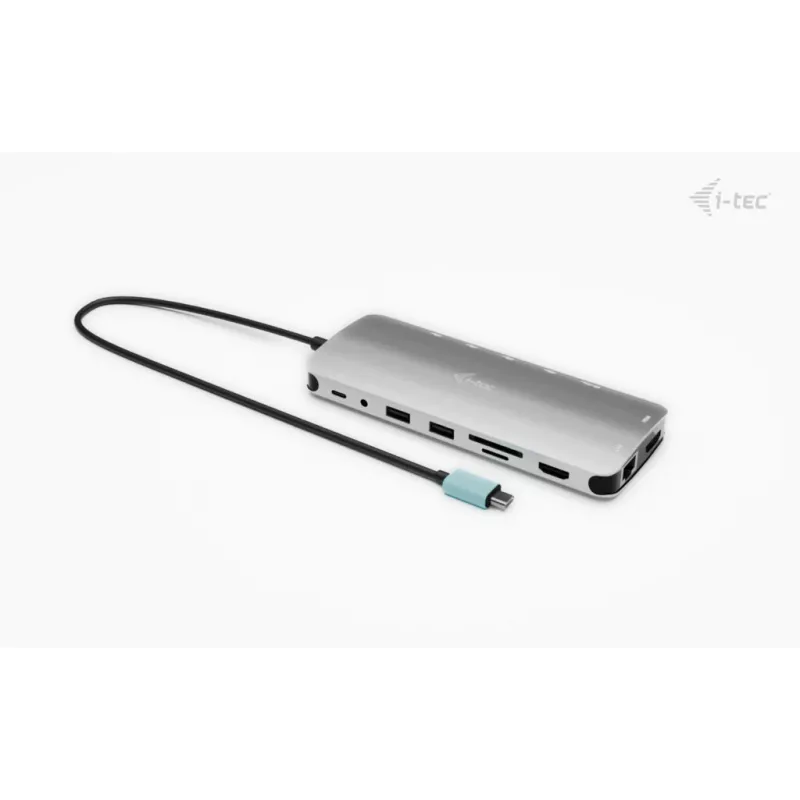 i-tec Metal USB-C Nano 3x Display Dock, 2x HDMI 1x USB-C video z Power Delivery 140W + ładowarka uniwersalna 140 W