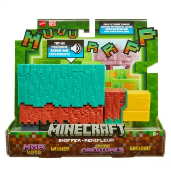 Minecraft Sniffer Action Figure z dźwiękami z gry, figurka kolekcjonerska w skali 3,25 cala