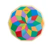 Fisher-Price Drewniana Geometryczna Układanka Mandala dla Maluchów i Dzieci, 40 Drewnianych Elementów